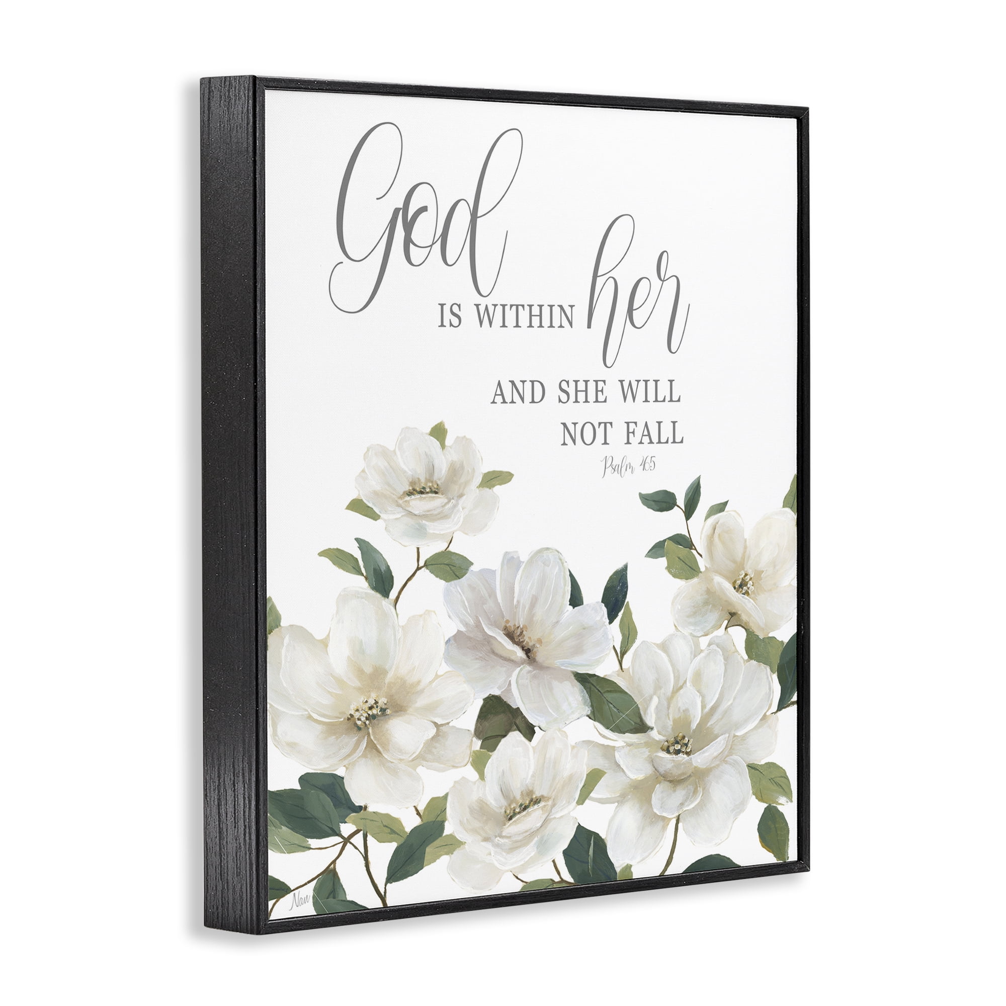 Stupell Industries God Is Within Her Black Framed Giclee Art, design by Nan
