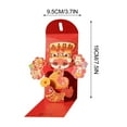 thumbnail image 2 of Summercome 3D Chinese New Year Red Envelopes, 2025 Chinese Lunar New Year of the Snake 3D Large Envelope, Lucky Money Hong Bao Red Packet with Different Gold Embossed Patterns, Style 02, 2 of 6