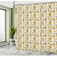 thumbnail image 5 of Ambesonne Sketch Shower Curtain, Honey Jars Drops and Bees, 69"Wx84"L, White Mustard Ginger, 5 of 5