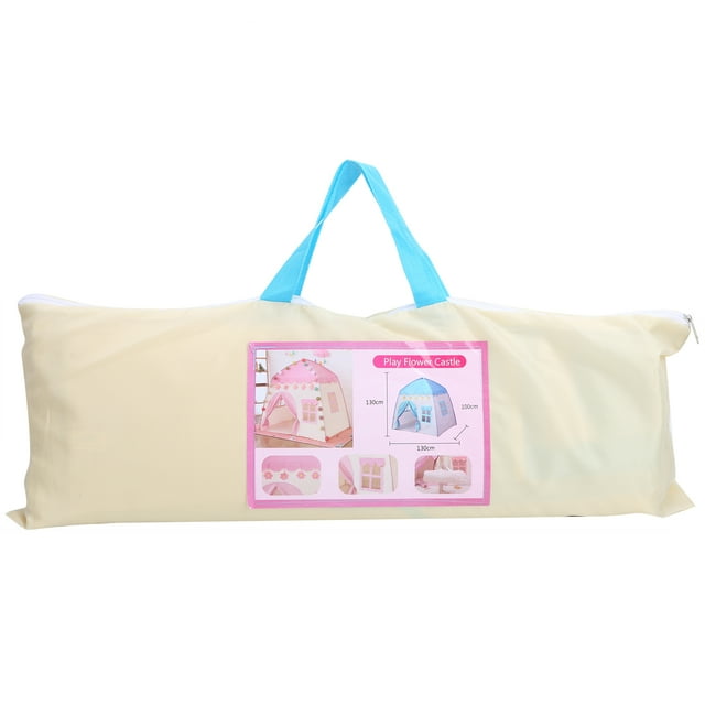 Tente de Jeu de Château de Princesse, Tente de Princesse Résistante à l'Usure, Bleu Intérieur / Extérieur pour les Filles