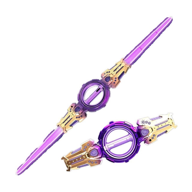 Sparkblade Expandable Light Up Sword with FX Sound & Motion Sensor, 7 Color Changing LED Saber Toy, Auto-Eject Sheath for Kids Cosplay, Halloween, Display