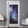 thumbnail image 3 of Purple Ombre Starry Night Window Privacy Film, Modern Abstract Art Static Cling UV Sun Blocking Tint Film Heat Control Windows Films for Bedroom Bathroom, Window Stickers 35.4"x78.7", 3 of 8