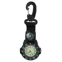 Beaupretty Outdoor Backpacker Hanging Watch with Precise Movement and Compass on Nylon Strap Black