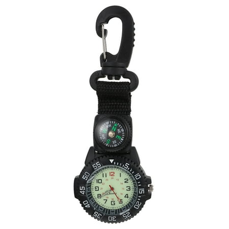 

Multifunction Pendant Watch Nylon Strap Carabiner Clip Watch Sports Pocket Watch