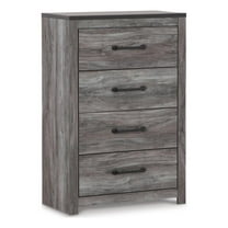 Bowery Hill Contemporary 4-Drawer Wood Chest in Rustic Charcoal