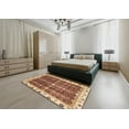 thumbnail image 4 of Ahgly Company Tapis d'Intérieur Ronds Abstraits Orientaux Rouges, 4 Pieds Rond, 4 of 6