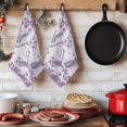 thumbnail image 6 of Purple Crane Silhouette Kitchen Towels Set of 1, Modern Abstract Flowers Botanical Absorbent Dish Towels for Kitchen, Microfiber Hand Towel, Quick Drying Tea Towel for Cleaning Decorative Dishcloths, 6 of 7