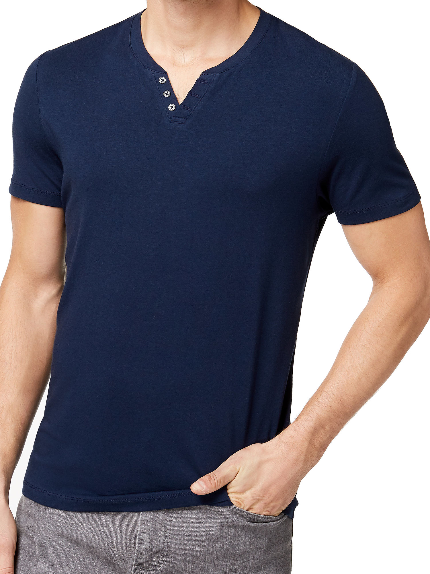 Alfani Men's Split-Neck Cotton Henley 