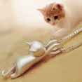 thumbnail image 6 of Jiaroswwei Women Fashion 925 Sterling Silver Chain Cat Pendant Necklace Jewelry Charm, 6 of 7