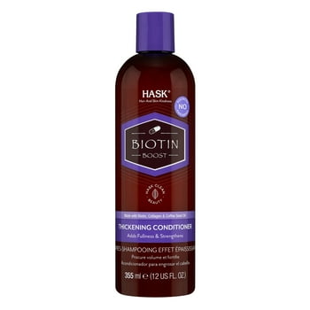Hask Biotin Boost Thickening Volumizing Daily Conditioner with Collagen & Invigorating aceous, 12 fl oz