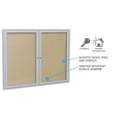 thumbnail image 6 of Ghent's Vinyl 36" x 24" 1 Door Enclosed Bulletin Board in Silver, 6 of 8