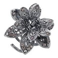 thumbnail image 3 of Milaget Pince à Cheveux Fleur en Strass Grande Accessoires pour Cheveux pour Femmes Gris, 3 of 7