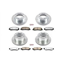 PowerStop Front and Rear Z36 Truck & Tow Carbon-Fiber Ceramic Brake Pad and Drilled and Slotted Rotor Kit Fits: FORD Select Models K2895-36