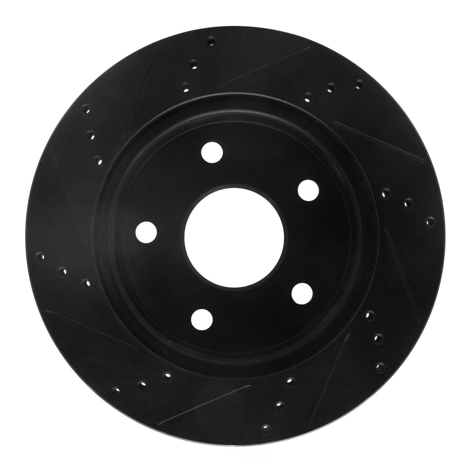 Dynamic Friction Company 633-40105R DFC Brake Rotor - Drilled And Slotted - Black