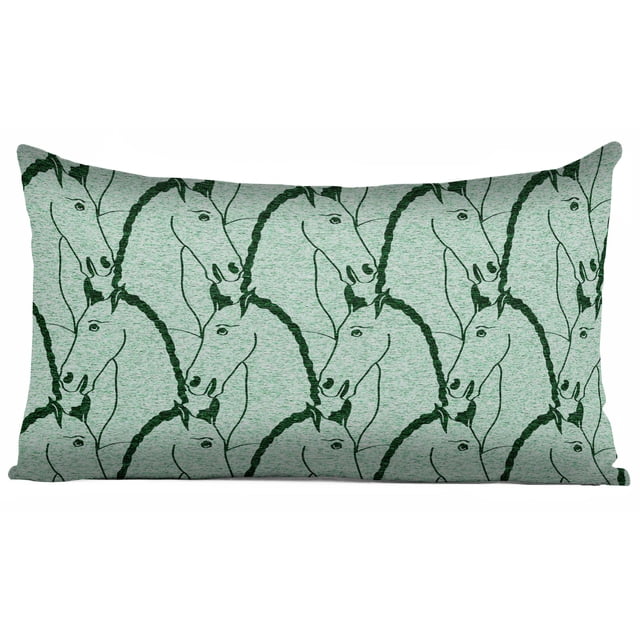 Vargottam Luxe, Imprimé Vert Menthe 2 Housses de Coussin Décoratives - 24x14 Pouces