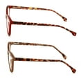 thumbnail image 3 of 2 Pairs Women 2 Tone Oval Tortoise Temple Optical Frame Fashion Reading Glasses Reader - ZT102 +1.50, 3 of 5