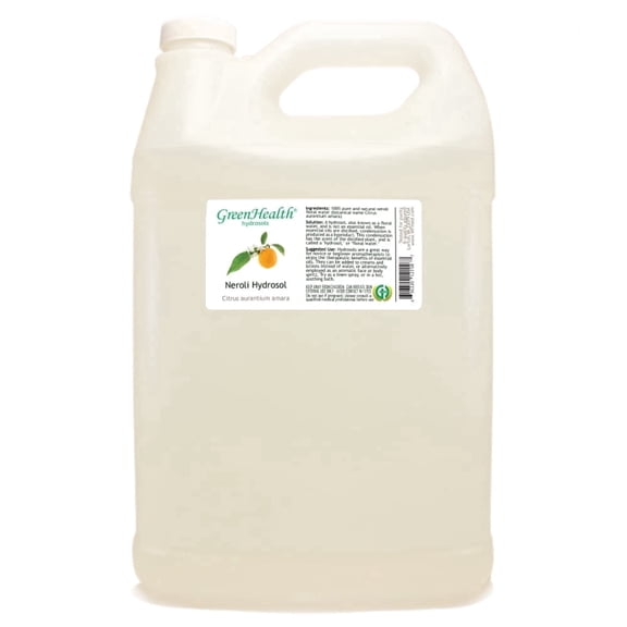 Neroli Hydrosol - 1 Gallon - Clear Plastic Jug w/ Cap - GreenHealth