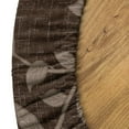 thumbnail image 5 of Ambesonne Rose Fitted Round Tablecloth, Retro Effect Romantic Floral, 56"- 60" Diameter, Brown and Umber, 5 of 5