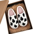 thumbnail image 6 of HTHLVMD Cute Pattern House Shoes, Fuzzy Plush Slip Ons, Halloween All Over Ghost Slippers Cute Pattern Fuzzy House Shoes Warm Plush Closed Toe Slip On Clog Indoor Footwear, White 7.5, 6 of 6