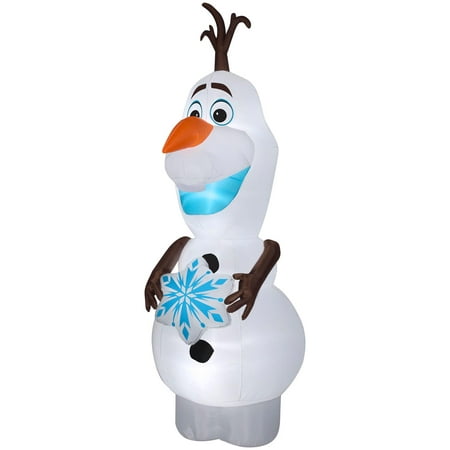 Airblown Disney Frozen Olaf Gemmy Airblown Yard Inflatable  with Snowflake 11