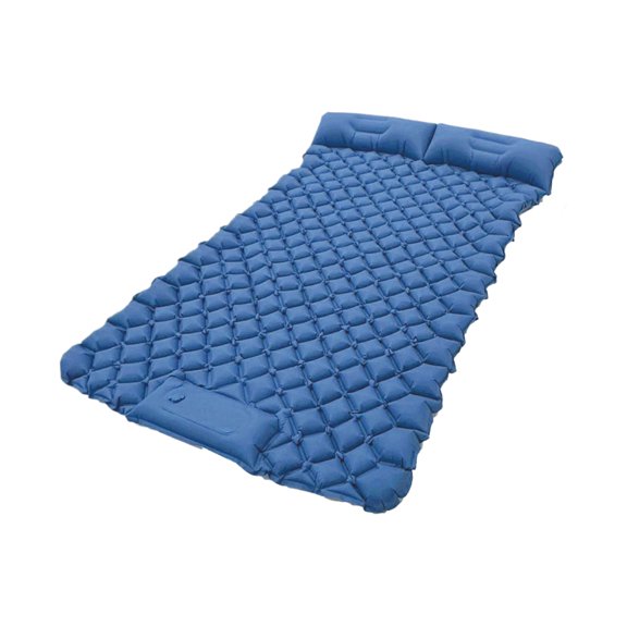 Yuarrent Colchón inflable ultraligero, colchón inflable a prueba de humedad y cálido para acampar carpas doble azul