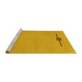 thumbnail image 2 of Ahgly Company Machine Washable Indoor Square Abstract Yellow Modern Area Rugs, 3' Square, 2 of 4