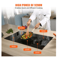 thumbnail image 3 of Electric Cooktop 30 Inch, 5 Burners Induction Stove Top 9200W, Built-in Magnetic Cooktop with LED Touch Screen, 9 Heat Levels, Child Lock & Overheat Protection, 3 of 7