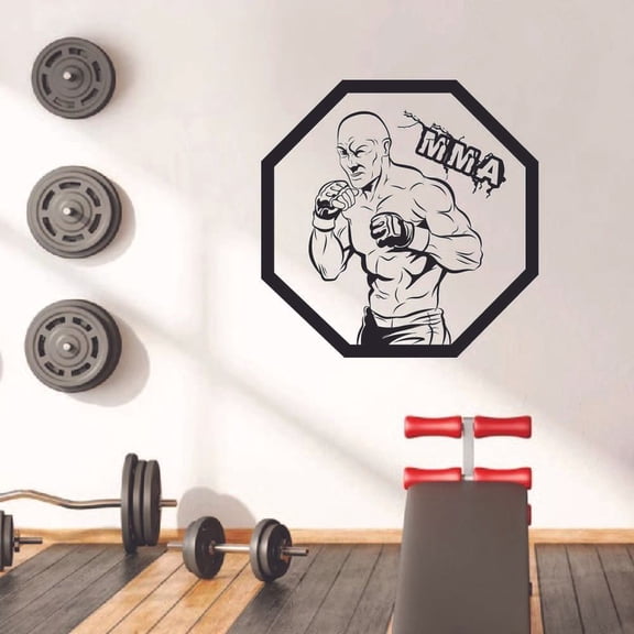 Mixed Martial Arts Boxing Training MMA Vinyl Wall Art Decal Home Decor Sticker Vinyl Decoration Size (30x30 inch)