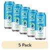 (5 pack) Sparkling Ice® +Caffeine Zero Sugar Flavored Sparkling Water, Blue Raspberry 16 fl oz, Aluminum Can