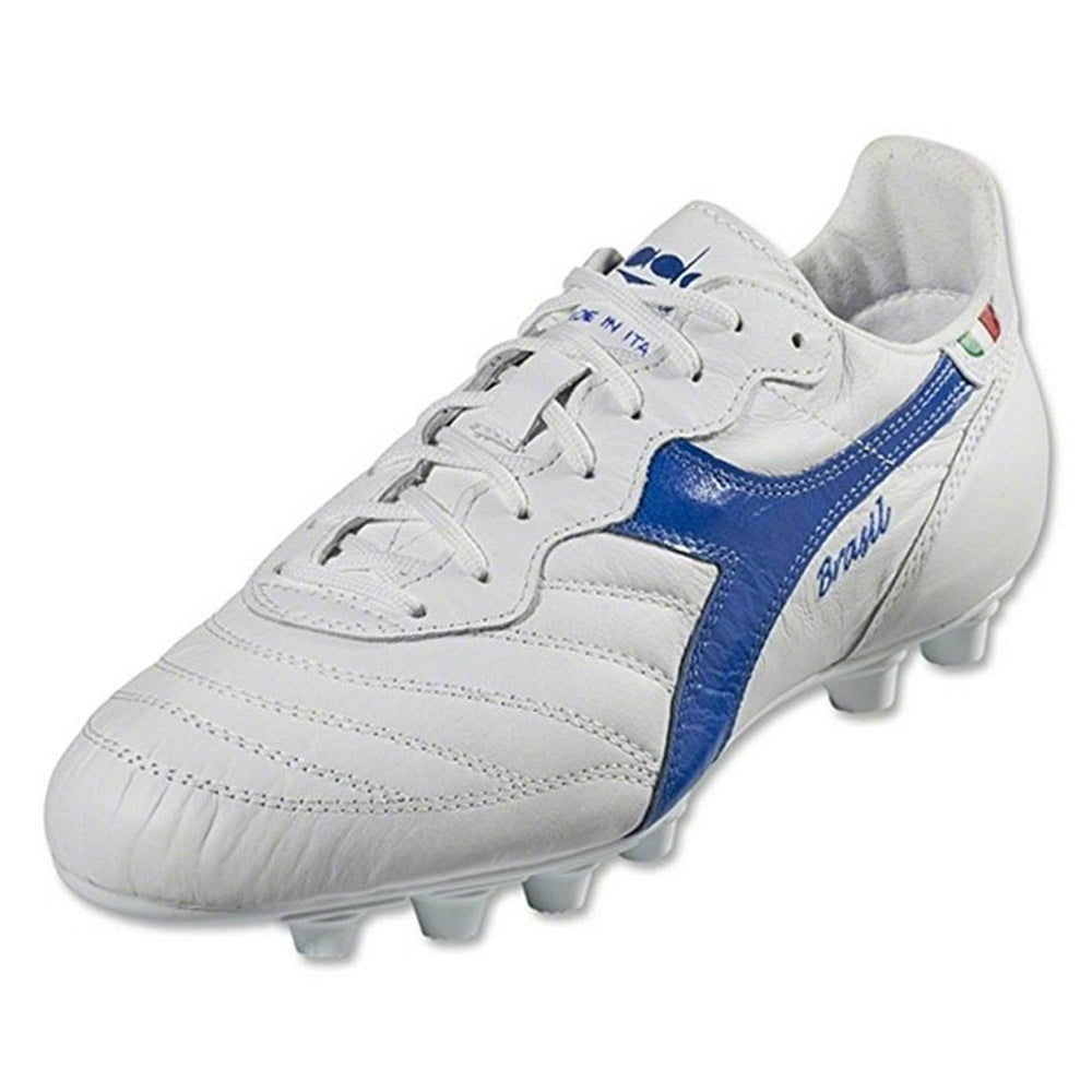 Diadora Men's Brasil Italy OG MD Soccer Cleats White Kangaroo Leather