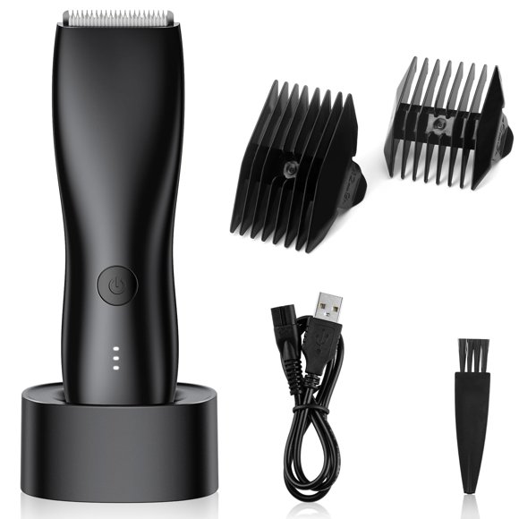 FlyCoco Body Public Hair Clipper - Maquinilla de afeitar íntima impermeable para pubis ajustable, base de carga USB C, peluquero eléctrico de cuerpo completo, regalo para marido, novio, día de San Val