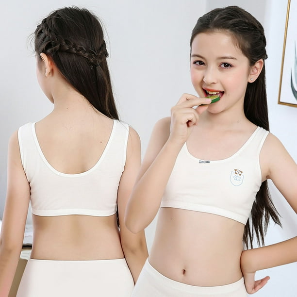EQWLJWE Kids Girls Underwear Foam Bra Vest Children Underclothes Sport  Undies Clothes True Bras For Women
