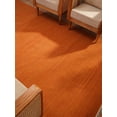 thumbnail image 4 of Rugsotic Carpets Eco-Friendly Woven Hand Woven Kilim Flat Weave Dark Orange Solid Area Rug, 4'x6' Rectangle, Antimicrobial, 4 of 9