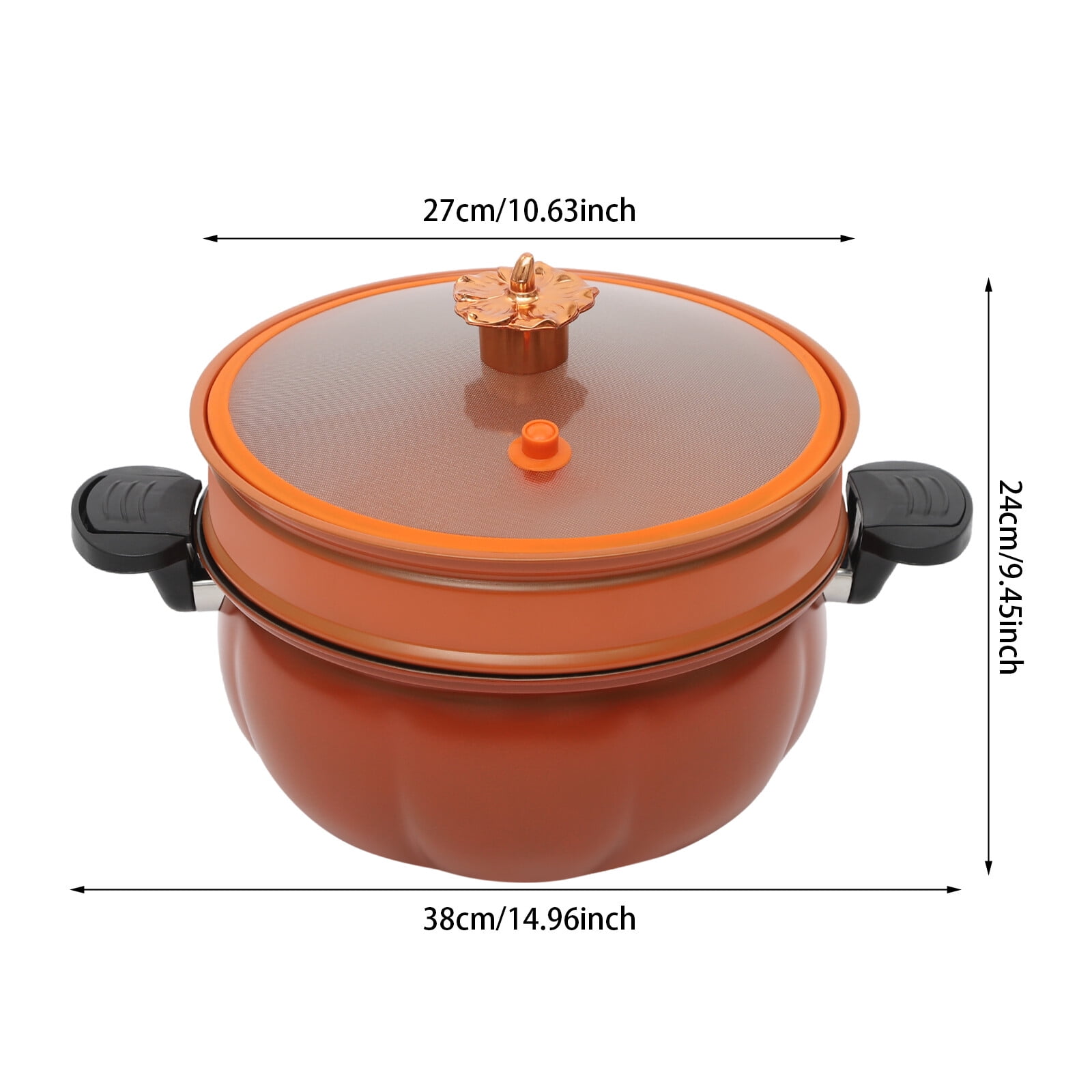 Miumaeov 8L/2.11gal Micro-pressure Cooker Pressure Cooking Pot Push-pull Lock with Steamer & Clear Glass Lid