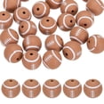 thumbnail image 1 of 25-Pack Cuentas de Balón Deportivo 15mm Marrón Claro Redondas Sueltas de Goma Rugby para Manualidades/ Pulsera/ Collar, 1 of 7