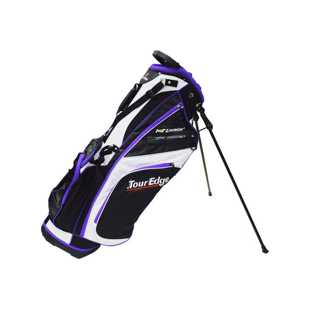Women's Golf Hot Launch 2 Stand Bag, Black/Purple