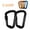 Black, variant on 2pcs Aluminum Screw Carabiner, 30KN D-Shape Locking Climbing Carabiner Clip Heavy Duty Screw Lock For Hiking Camping Outdoor Equipment
