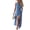 Blue, variant on Joernso Women Denim Shirt Dress Summer Sleeveless Button Down Maxi Dress with Belt Lapel V Neck Long Jean Dress with Pockets