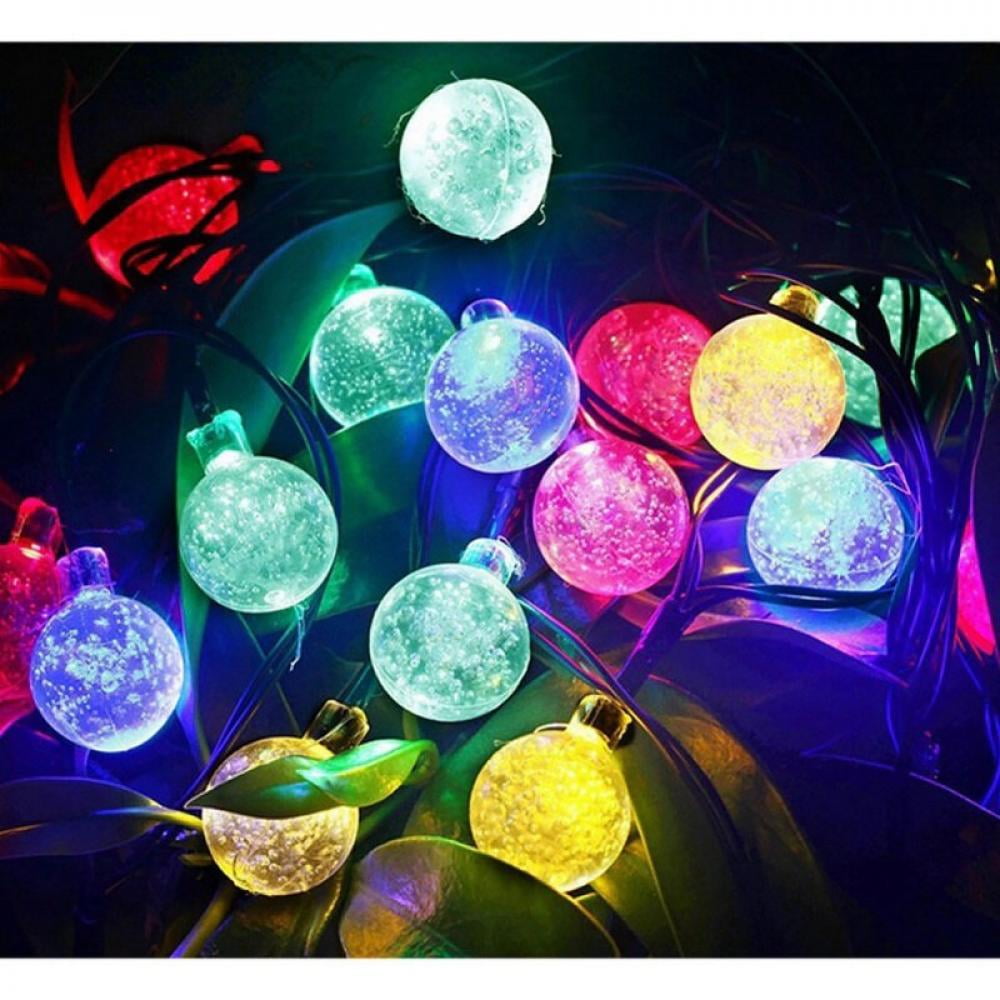 Solar Outdoor String Lights Decor Ball 30 LED 20ft Fairy Bubble Crystal Ball Hot 