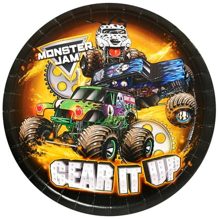 Monster Jam Party Supplies 32 Pack Lunch Plates Walmart Com