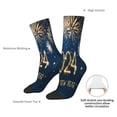 thumbnail image 2 of Yiaed Happy New Year 2024 (3) Print Great elasticity Crew Socks Sports socks for Men and Women, 2 of 5