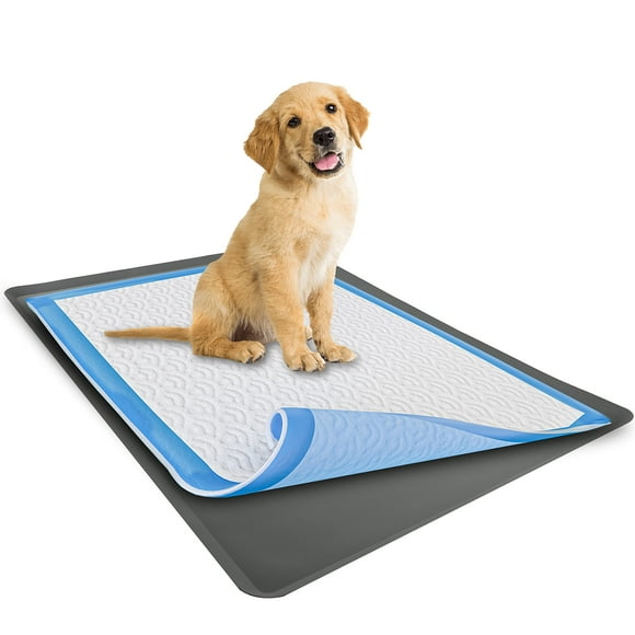 Bandeja Skywin para orinar para perros, 90 x 75 cm, bordes elevados, color gris