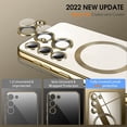 thumbnail image 3 of Case Magnetic for Samsung Galaxy S24 Plus,Cover Compatible with Magsafe [Slim Fit][Electroplated-Paint] Transparent Back Cover with Camera Protect Phone Case for S 24 Plus-Green, 3 of 14