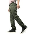thumbnail image 5 of Ma Croix Mens Biker Jeans Slim Straight Fit Denim Distressed Zipper Pants, 5 of 7