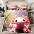 thumbnail image 2 of Castle Fairy Child Boys Girls Cute Sea Salamander Bed Sheets,Cartoon Axolotl King Sheets, 2 of 7