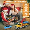 thumbnail image 6 of UUSUOO Toddler Trucks for Boys 3-6 Years,15" Large Tow Truck Toys,Friction Powered Transport Truck Crane Toy with Roadster, Lights and Sounds,Kids Truck Toys,Christmas Birthday Gifts for Kids,Yellow, 6 of 8