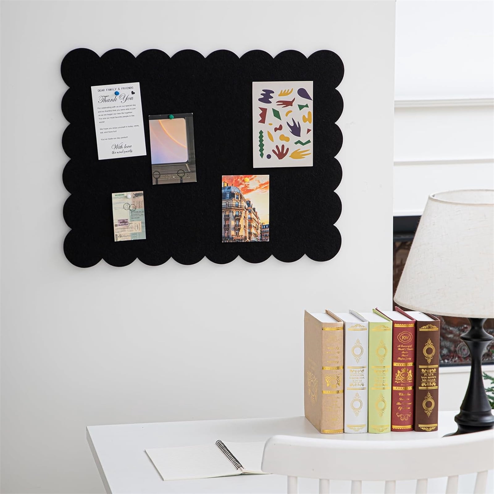 Large Bulletin Board,Bexikou Foldable 24x36 Inches Cork Board Alternative,Felt Board Decorative Pin Board for Wall, Foldable Photo Board Self-Adhesive Vision Board for Office Home Decor
