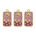 thumbnail image 1 of 3pcs Sturdy Steel Mirror Polish Sunflower Pendant Necklace for Women Featuring Enamel Tarot Card and Star Charm, 1 of 4