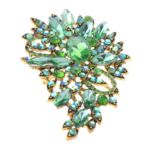 Crystal Flower Brooch