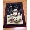 thumbnail image 4 of Christmas Rug Holiday Décor Snow Man Area Rug Approximately: 3ft4in X 4ft6in High Quality Woven for Home Dining Room Living Room, 4 of 5